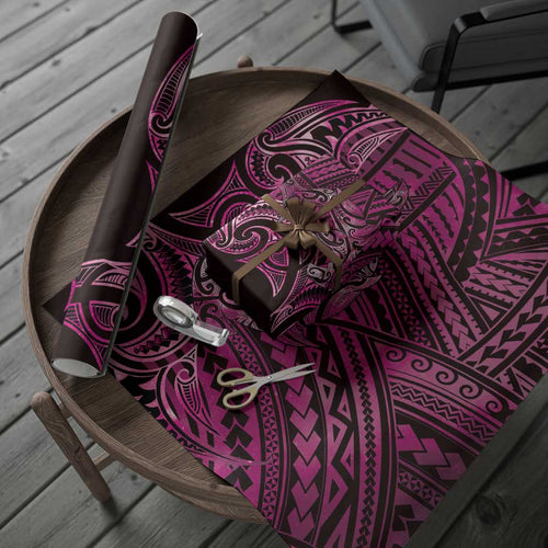 New Zealand Hammerhead Shark Wrapping Paper Maori Haehae Mangopare Pink - Aussie Hoodie