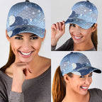 Blue Japanese Traditional Motifs Classic Cap Palaka With Asanoha Seigaiha Sakura - Aussie Hoodie