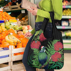 New Zealand Tui Bird Christmas Grocery Bag Maori Fern Mix Pohotukawa