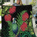 New Zealand Tui Bird Christmas Quilt Maori Fern Mix Pohotukawa