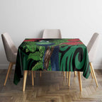 New Zealand Tui Bird Christmas Tablecloth Maori Fern Mix Pohotukawa