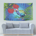 New Zealand Takahe Christmas Tapestry Maori Fern Mix Pohotukawa