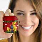 Australia Gang-gang Cockatoo Christmas AirPods Case Callocephalon Fimbriatum Golden Wattle Red - Aussie Hoodie