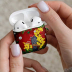 Australia Gang-gang Cockatoo Christmas AirPods Case Callocephalon Fimbriatum Golden Wattle Red - Aussie Hoodie