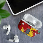Australia Gang-gang Cockatoo Christmas AirPods Case Callocephalon Fimbriatum Golden Wattle Red - Aussie Hoodie