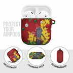 Australia Gang-gang Cockatoo Christmas AirPods Case Callocephalon Fimbriatum Golden Wattle Red - Aussie Hoodie