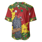 Australia Gang-gang Cockatoo Christmas Baseball Jersey Callocephalon Fimbriatum Golden Wattle Red - Aussie Hoodie