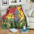 Australia Gang-gang Cockatoo Christmas Blanket Callocephalon Fimbriatum Golden Wattle Red - Aussie Hoodie