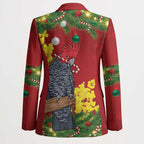 Australia Gang-gang Cockatoo Christmas Blazer Callocephalon Fimbriatum Golden Wattle Red - Aussie Hoodie