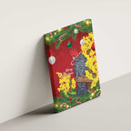 Australia Gang-gang Cockatoo Christmas Canvas Wall Art Callocephalon Fimbriatum Golden Wattle Red - Aussie Hoodie