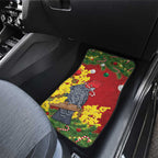 Australia Gang-gang Cockatoo Christmas Car Mats Callocephalon Fimbriatum Golden Wattle Red - Aussie Hoodie