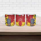 Australia Gang-gang Cockatoo Christmas Ceramic Mug Callocephalon Fimbriatum Golden Wattle Red - Aussie Hoodie