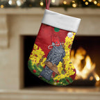 Australia Gang-gang Cockatoo Christmas Stocking Callocephalon Fimbriatum Golden Wattle Red - Aussie Hoodie