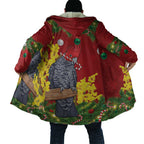 Australia Gang-gang Cockatoo Christmas Cloak Callocephalon Fimbriatum Golden Wattle Red - Aussie Hoodie