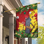 Australia Gang-gang Cockatoo Christmas Garden Flag Callocephalon Fimbriatum Golden Wattle Red - Aussie Hoodie