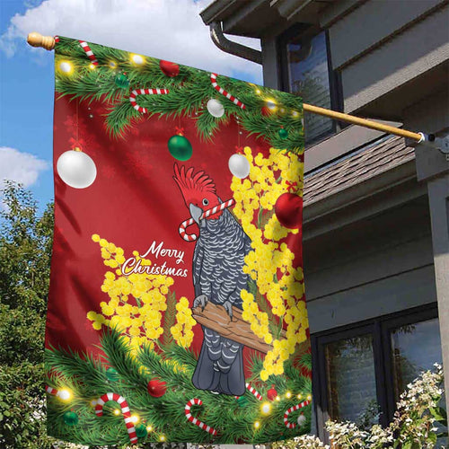 Australia Gang-gang Cockatoo Christmas Garden Flag Callocephalon Fimbriatum Golden Wattle Red - Aussie Hoodie