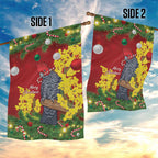 Australia Gang-gang Cockatoo Christmas Garden Flag Callocephalon Fimbriatum Golden Wattle Red - Aussie Hoodie