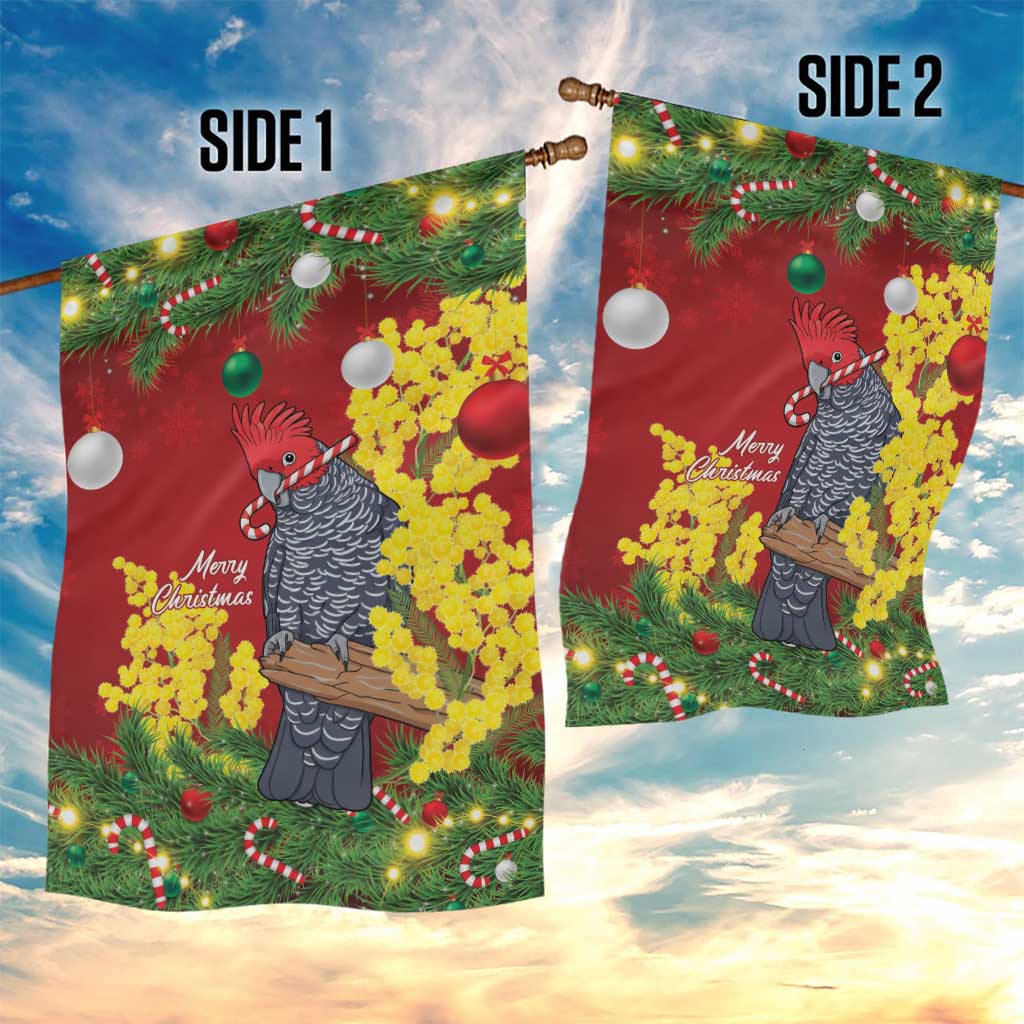 Australia Gang-gang Cockatoo Christmas Garden Flag Callocephalon Fimbriatum Golden Wattle Red - Aussie Hoodie