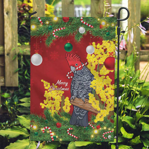 Australia Gang-gang Cockatoo Christmas Garden Flag Callocephalon Fimbriatum Golden Wattle Red - Aussie Hoodie