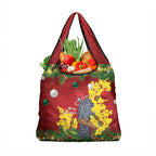 Australia Gang-gang Cockatoo Christmas Grocery Bag Callocephalon Fimbriatum Golden Wattle Red - Aussie Hoodie