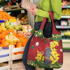 Australia Gang-gang Cockatoo Christmas Grocery Bag Callocephalon Fimbriatum Golden Wattle Red - Aussie Hoodie
