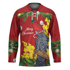 Australia Gang-gang Cockatoo Christmas Hockey Jersey Callocephalon Fimbriatum Golden Wattle Red - Aussie Hoodie