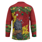 Australia Gang-gang Cockatoo Christmas Hockey Jersey Callocephalon Fimbriatum Golden Wattle Red - Aussie Hoodie