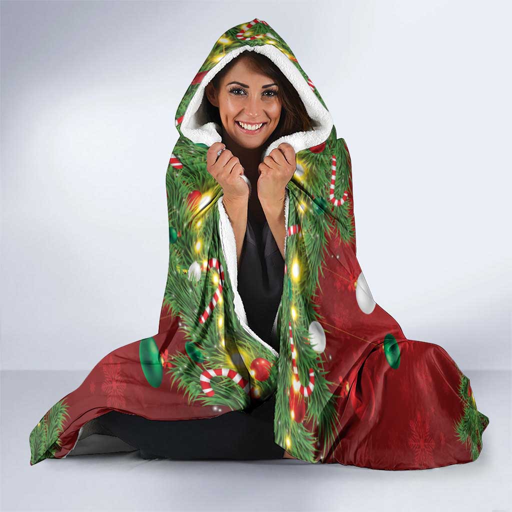 Australia Gang-gang Cockatoo Christmas Hooded Blanket Callocephalon Fimbriatum Golden Wattle Red - Aussie Hoodie