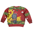 Australia Gang-gang Cockatoo Christmas Kid Ugly Christmas Sweater Callocephalon Fimbriatum Golden Wattle Red - Aussie Hoodie