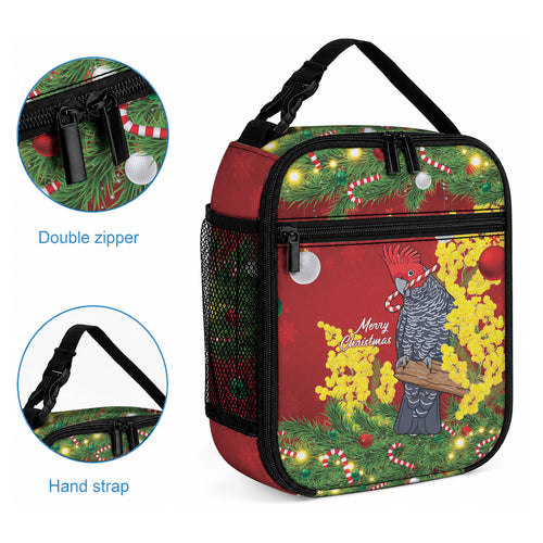 Australia Gang-gang Cockatoo Christmas Lunch Bag Callocephalon Fimbriatum Golden Wattle Red