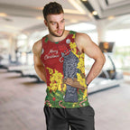 Australia Gang-gang Cockatoo Christmas Men Tank Top Callocephalon Fimbriatum Golden Wattle Red - Aussie Hoodie