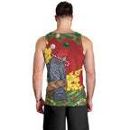 Australia Gang-gang Cockatoo Christmas Men Tank Top Callocephalon Fimbriatum Golden Wattle Red - Aussie Hoodie