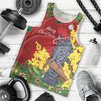 Australia Gang-gang Cockatoo Christmas Men Tank Top Callocephalon Fimbriatum Golden Wattle Red - Aussie Hoodie