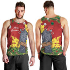 Australia Gang-gang Cockatoo Christmas Men Tank Top Callocephalon Fimbriatum Golden Wattle Red - Aussie Hoodie