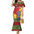 Australia Gang-gang Cockatoo Christmas Mermaid Dress Callocephalon Fimbriatum Golden Wattle Red - Aussie Hoodie