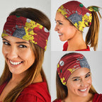 Australia Gang-gang Cockatoo Christmas Neck Gaiter Callocephalon Fimbriatum Golden Wattle Red - Aussie Hoodie