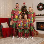 Australia Gang-gang Cockatoo Christmas Pajama Set Callocephalon Fimbriatum Golden Wattle Red - Aussie Hoodie