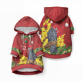 Australia Gang-gang Cockatoo Christmas Pet Hoodie Callocephalon Fimbriatum Golden Wattle Red