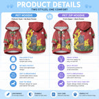 Australia Gang-gang Cockatoo Christmas Pet Hoodie Callocephalon Fimbriatum Golden Wattle Red