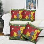 Australia Gang-gang Cockatoo Christmas Pillow Cover Callocephalon Fimbriatum Golden Wattle Red - Aussie Hoodie