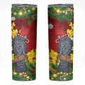 Australia Gang-gang Cockatoo Christmas Skinny Tumbler Callocephalon Fimbriatum Golden Wattle Red - Aussie Hoodie
