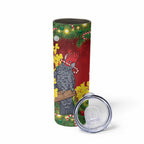 Australia Gang-gang Cockatoo Christmas Skinny Tumbler Callocephalon Fimbriatum Golden Wattle Red - Aussie Hoodie