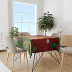 Australia Gang-gang Cockatoo Christmas Tablecloth Callocephalon Fimbriatum Golden Wattle Red - Aussie Hoodie