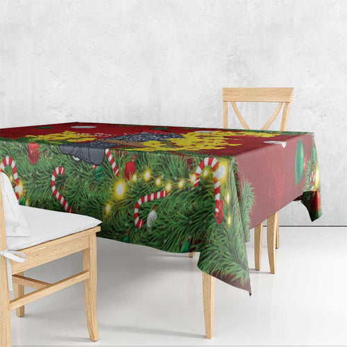 Australia Gang-gang Cockatoo Christmas Tablecloth Callocephalon Fimbriatum Golden Wattle Red - Aussie Hoodie