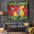 Australia Gang-gang Cockatoo Christmas Tapestry Callocephalon Fimbriatum Golden Wattle Red - Aussie Hoodie