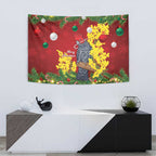 Australia Gang-gang Cockatoo Christmas Tapestry Callocephalon Fimbriatum Golden Wattle Red - Aussie Hoodie