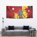 Australia Gang-gang Cockatoo Christmas Tapestry Callocephalon Fimbriatum Golden Wattle Red - Aussie Hoodie