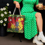 Australia Gang-gang Cockatoo Christmas Tote Bag Callocephalon Fimbriatum Golden Wattle Red - Aussie Hoodie