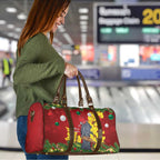 Australia Gang-gang Cockatoo Christmas Travel Bag Callocephalon Fimbriatum Golden Wattle Red - Aussie Hoodie