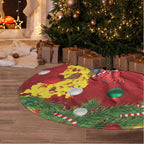 Australia Gang-gang Cockatoo Christmas Tree Skirt Callocephalon Fimbriatum Golden Wattle Red - Aussie Hoodie